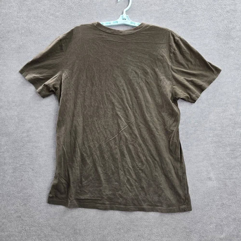 The North Face Men Shirt L Green‎ Graphic Print Nature Logo Short Sleeve